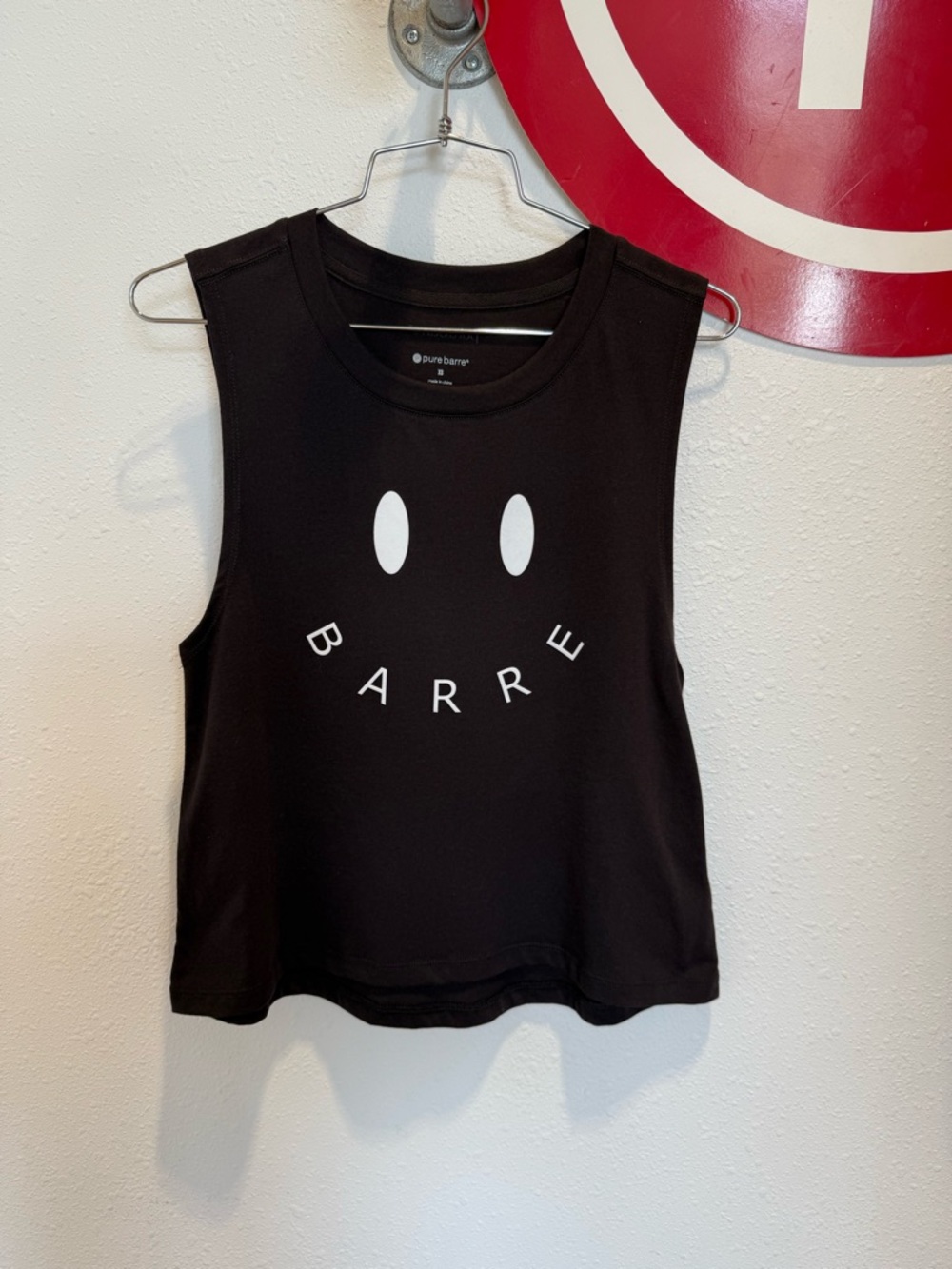 NWT Pure Barre Smiley Hi Lo Tank